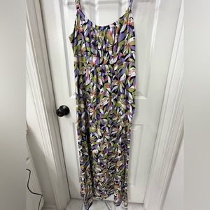 Boden Multicolored Maxi Dress Geometric Floral Print size 8R